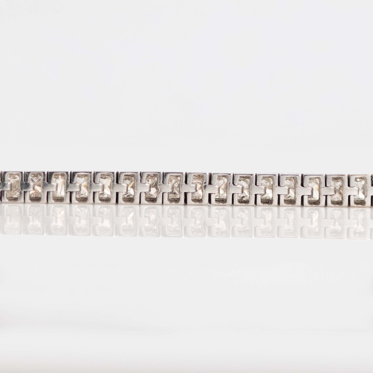 Contemporary 18ct White Gold 5 Carat Diamond Line Bracelet - Friar House