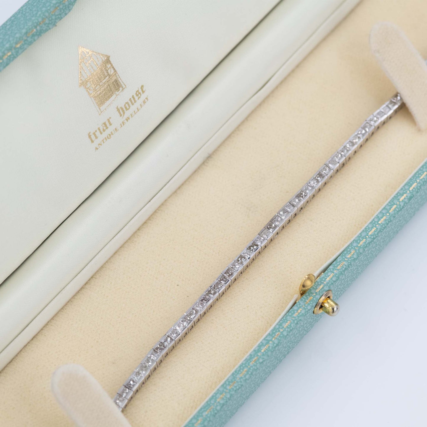 Contemporary 18ct White Gold 5 Carat Diamond Line Bracelet - Friar House
