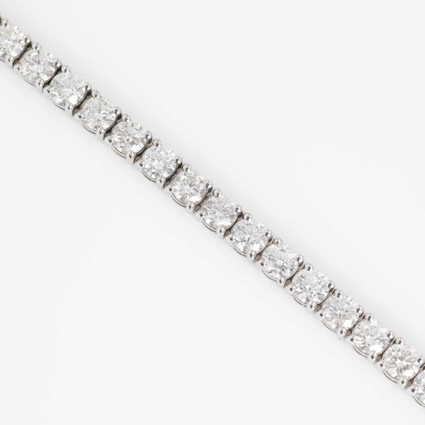 Contemporary 18ct White Gold 7 Carat Diamond Line Bracelet - Friar House