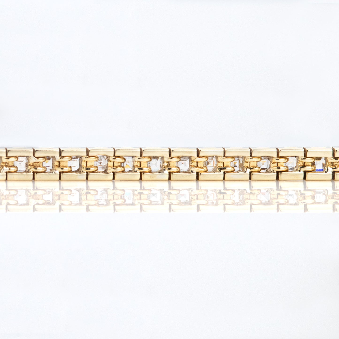 Contemporary 18ct Yellow Gold 8 Carat Diamond Line Bracelet - Friar House