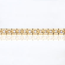 Contemporary 18ct Yellow Gold 8 Carat Diamond Line Bracelet - Friar House