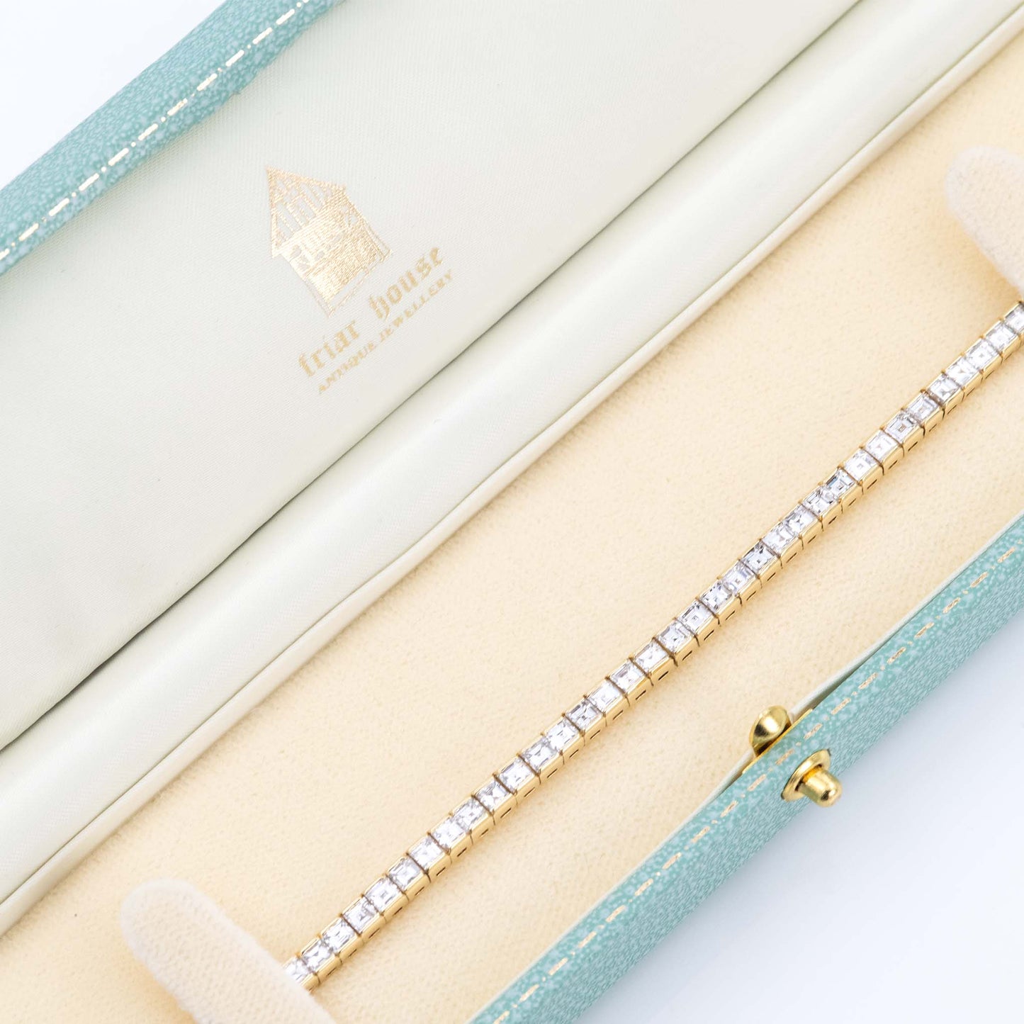 Contemporary 18ct Yellow Gold 8 Carat Diamond Line Bracelet - Friar House