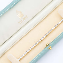 Contemporary 18ct Yellow Gold 8 Carat Diamond Line Bracelet - Friar House
