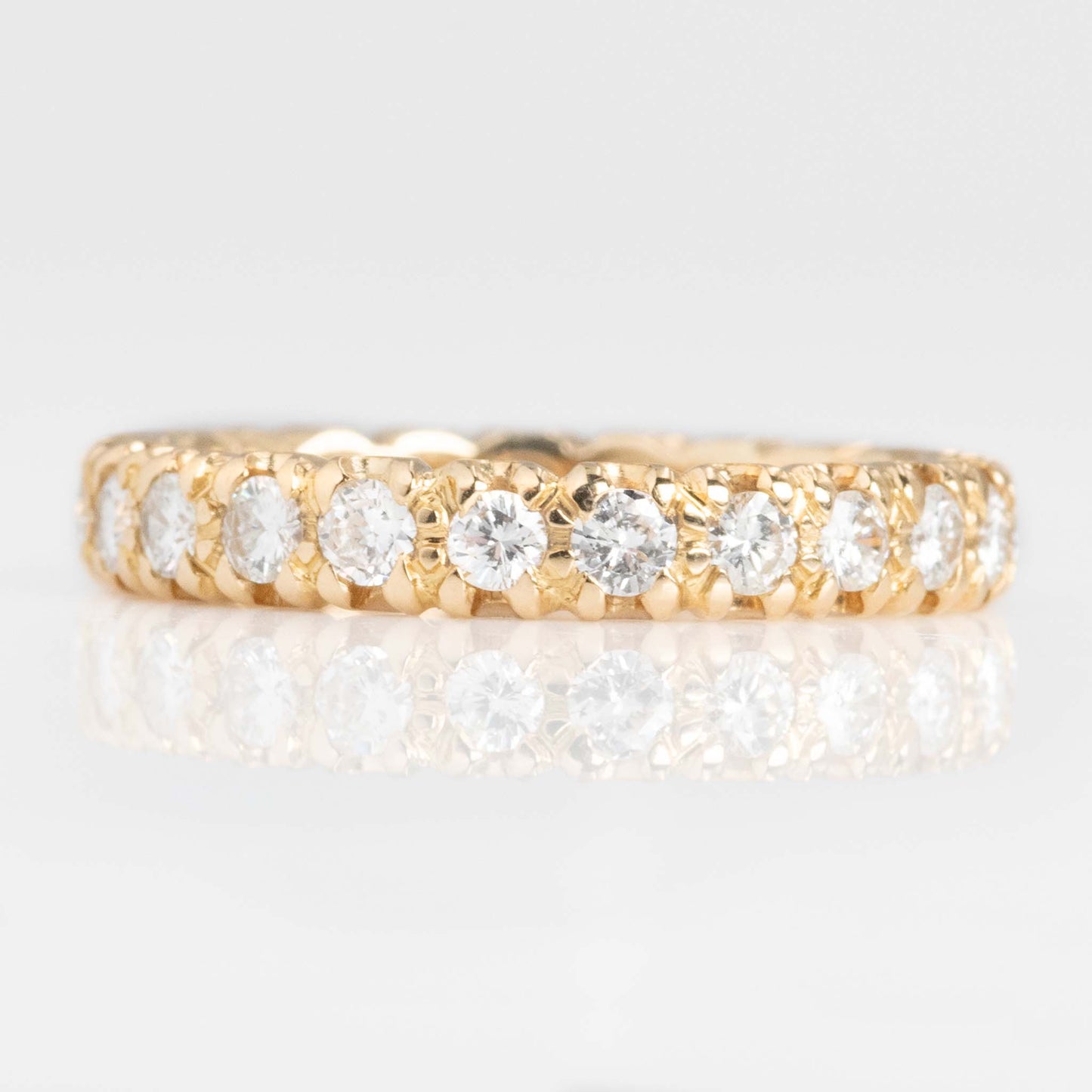 Contemporary 18ct Yellow Gold Diamond Eternity Ring - Friar House