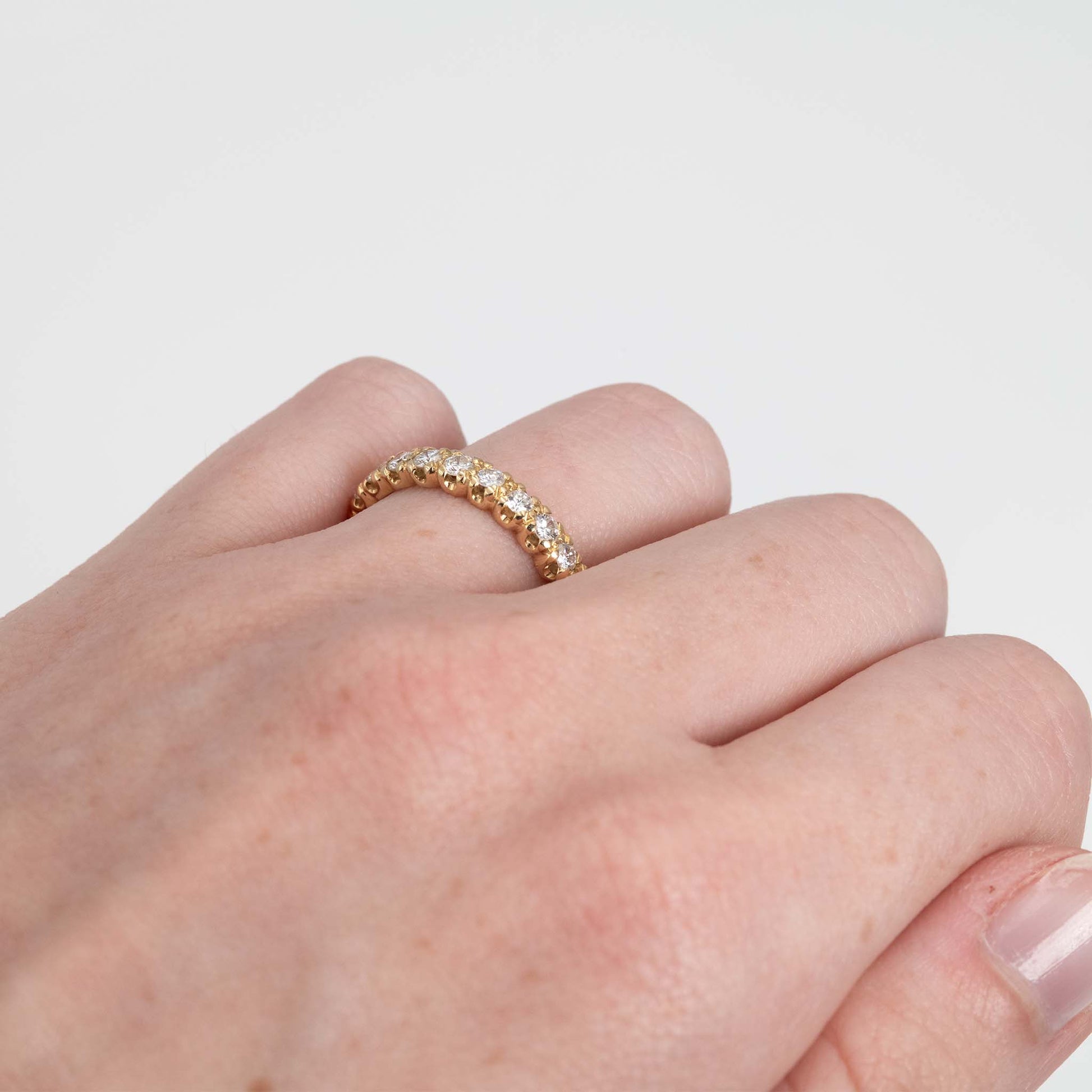 Contemporary 18ct Yellow Gold Diamond Eternity Ring - Friar House
