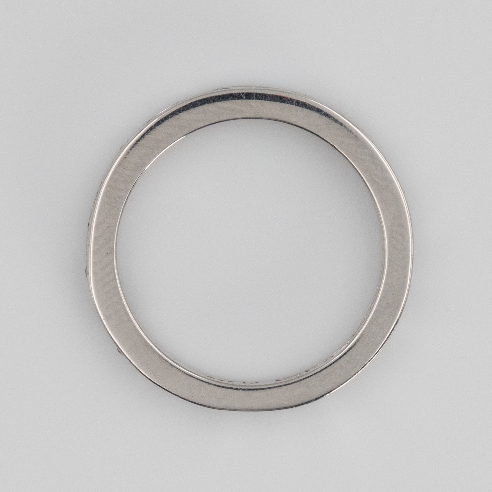 Contemporary Platinum Diamond Eternity Ring Size H 1/2 - Friar House