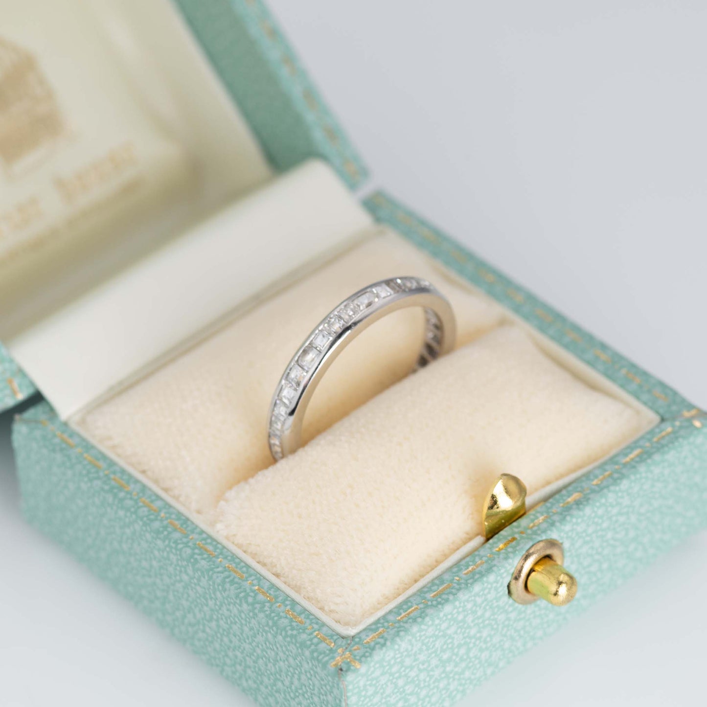 Contemporary Platinum Diamond Eternity Ring Size P 1/2 - Friar House