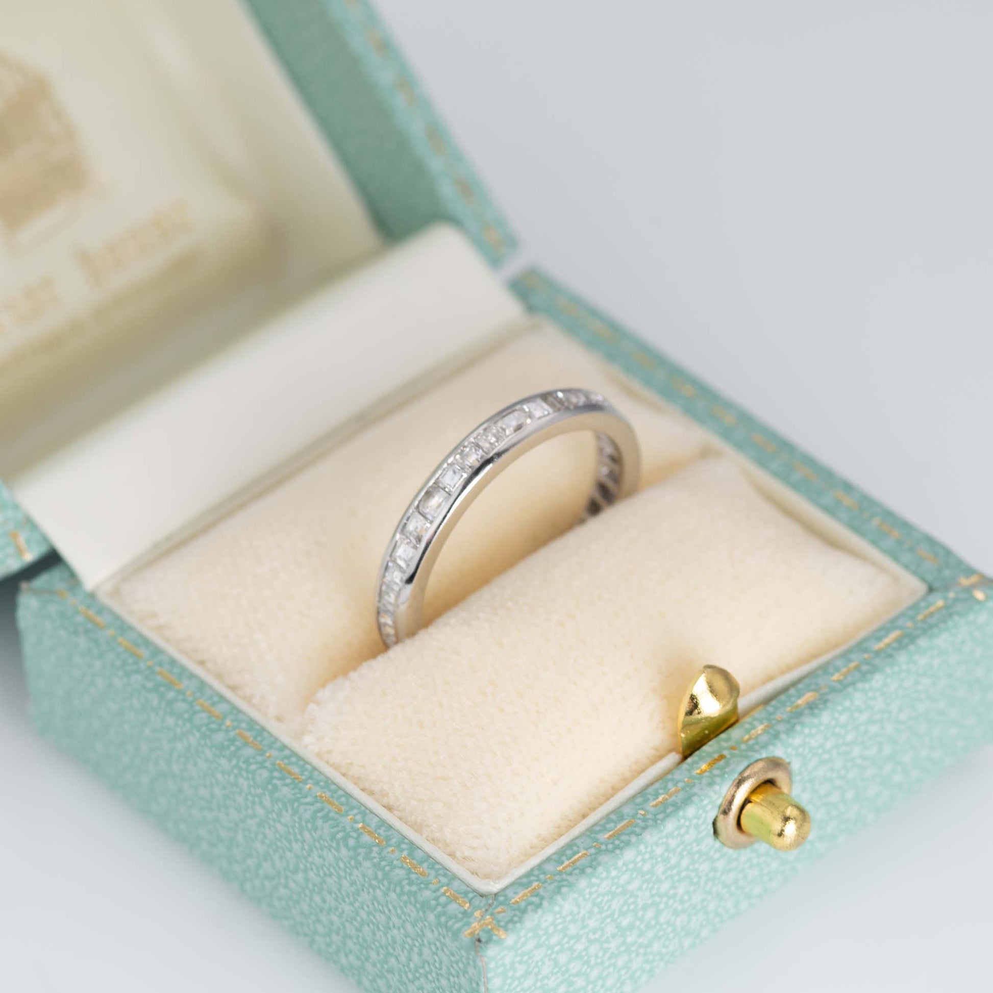 Contemporary Platinum Diamond Eternity Ring Size P 1/2 - Friar House