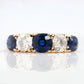 Victorian 18ct Yellow Gold Sapphire and Diamond Five Stone Ring
