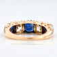 Victorian 18ct Yellow Gold Sapphire and Diamond Five Stone Ring