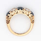 Victorian 18ct Yellow Gold Sapphire and Diamond Five Stone Ring