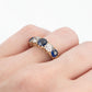 Victorian 18ct Yellow Gold Sapphire and Diamond Five Stone Ring