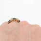 Victorian 18ct Yellow Gold Sapphire and Diamond Five Stone Ring