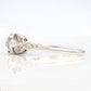 Art Deco Platinum Diamond Square Set Solitaire Ring- Friar House