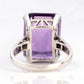 Vintage 18ct White Gold Amethyst Cocktail Ring