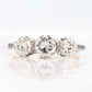 Art Deco Platinum 1 carat Diamond Three Stone Ring