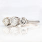 Art Deco Platinum 1 carat Diamond Three Stone Ring