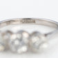 Art Deco Platinum 1 carat Diamond Three Stone Ring