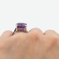 Vintage 18ct White Gold Amethyst Cocktail Ring