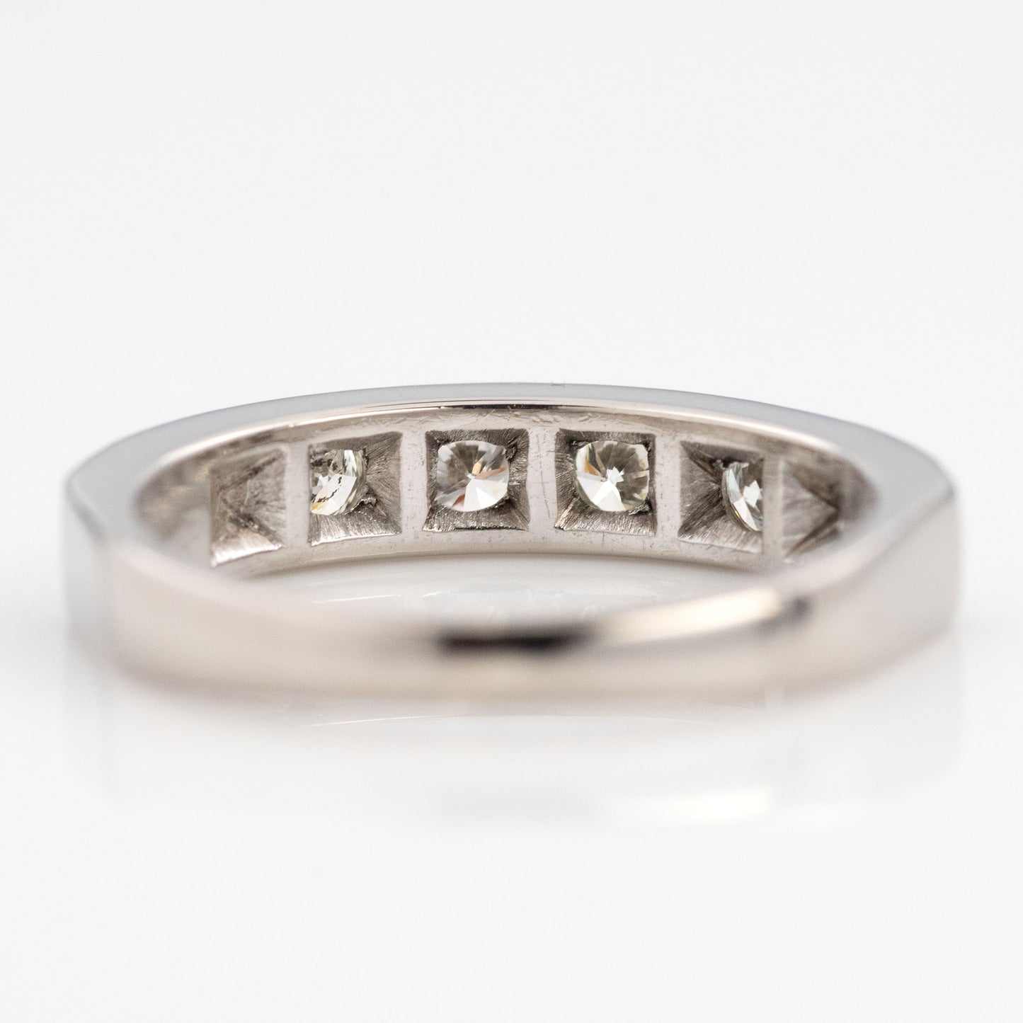 Vintage 18ct White Gold Diamond Half Eternity Ring