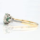 Art Deco Platinum Emerald and Diamond Five Stone Ring