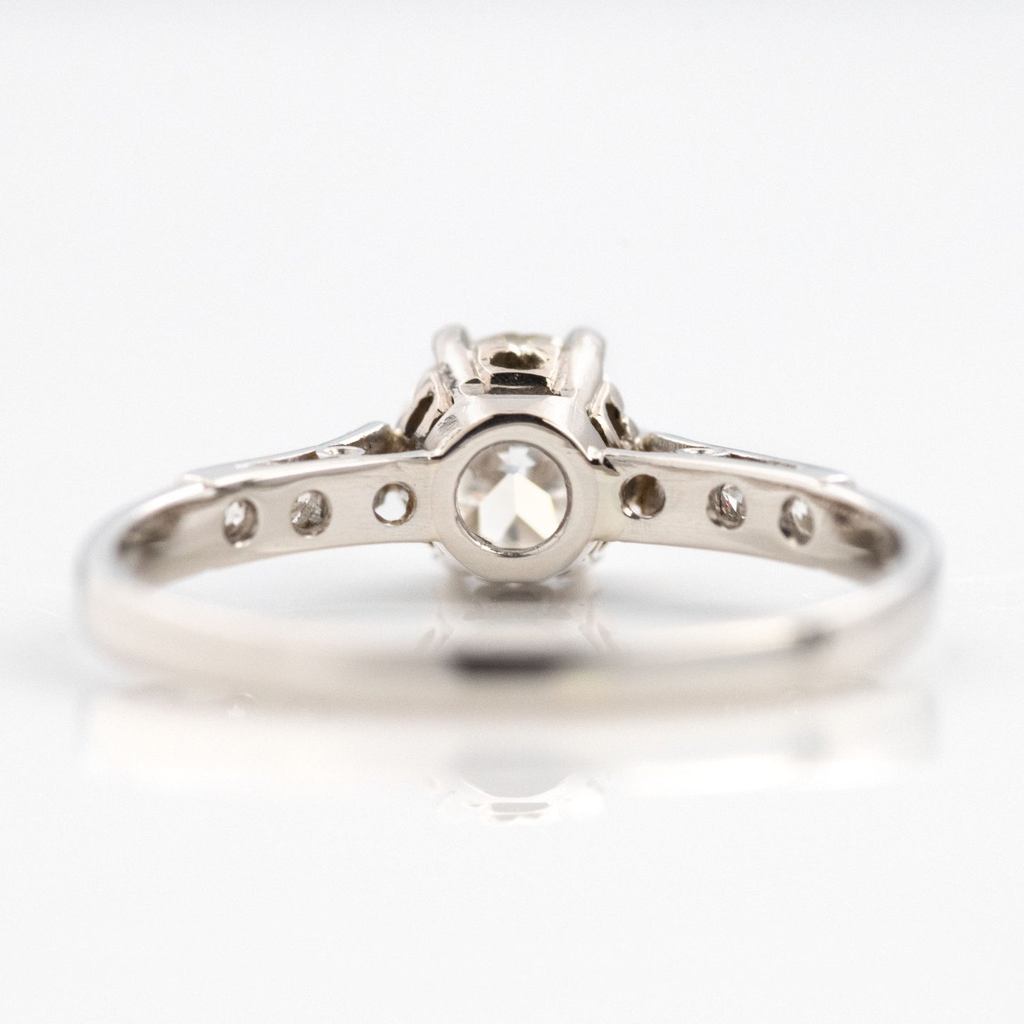 Art Deco Platinum Diamond Solitaire Engagement Ring