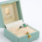 Art Deco Platinum Emerald and Diamond Five Stone Ring
