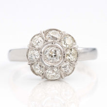 Vintage 18ct White Gold Diamond Cluster Ring