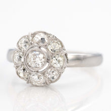 Vintage 18ct White Gold Diamond Cluster Ring