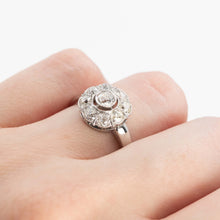 Vintage 18ct White Gold Diamond Cluster Ring