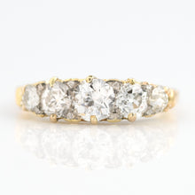 Victorian 18ct Yellow Gold Diamond Five Stone Ring