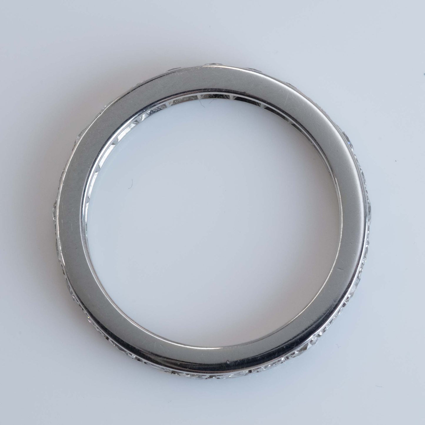 Vintage Platinum Diamond Full Eternity Ring Size M