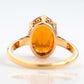 Art Deco 18ct Yellow Gold Fire Opal Solitaire Ring