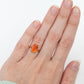 Art Deco 18ct Yellow Gold Fire Opal Solitaire Ring