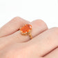Art Deco 18ct Yellow Gold Fire Opal Solitaire Ring