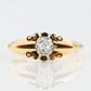 Edwardian 18ct Yellow Gold Diamond Belcher Ring - Friar House Antique Jewellery