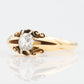 Edwardian 18ct Yellow Gold Diamond Belcher Ring - Friar House Antique Jewellery