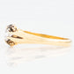 Edwardian 18ct Yellow Gold Diamond Belcher Ring - Friar House Antique Jewellery