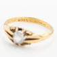 Edwardian 18ct Yellow Gold Diamond Belcher Ring - Friar House Antique Jewellery