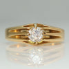 Edwardian 18ct Yellow Gold Gentleman's Diamond Belcher Ring