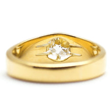 Edwardian 18ct Yellow Gold Gentleman's Diamond Belcher Ring - Friar House