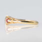 Edwardian 18ct Yellow Gold Ruby Diamond Three Stone Ring - Friar House