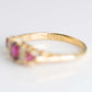 Edwardian 18ct Yellow Gold Ruby Diamond Three Stone Ring - Friar House