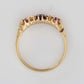 Edwardian 18ct Yellow Gold Ruby Diamond Three Stone Ring - Friar House