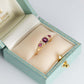 Edwardian 18ct Yellow Gold Ruby Diamond Three Stone Ring - Friar House
