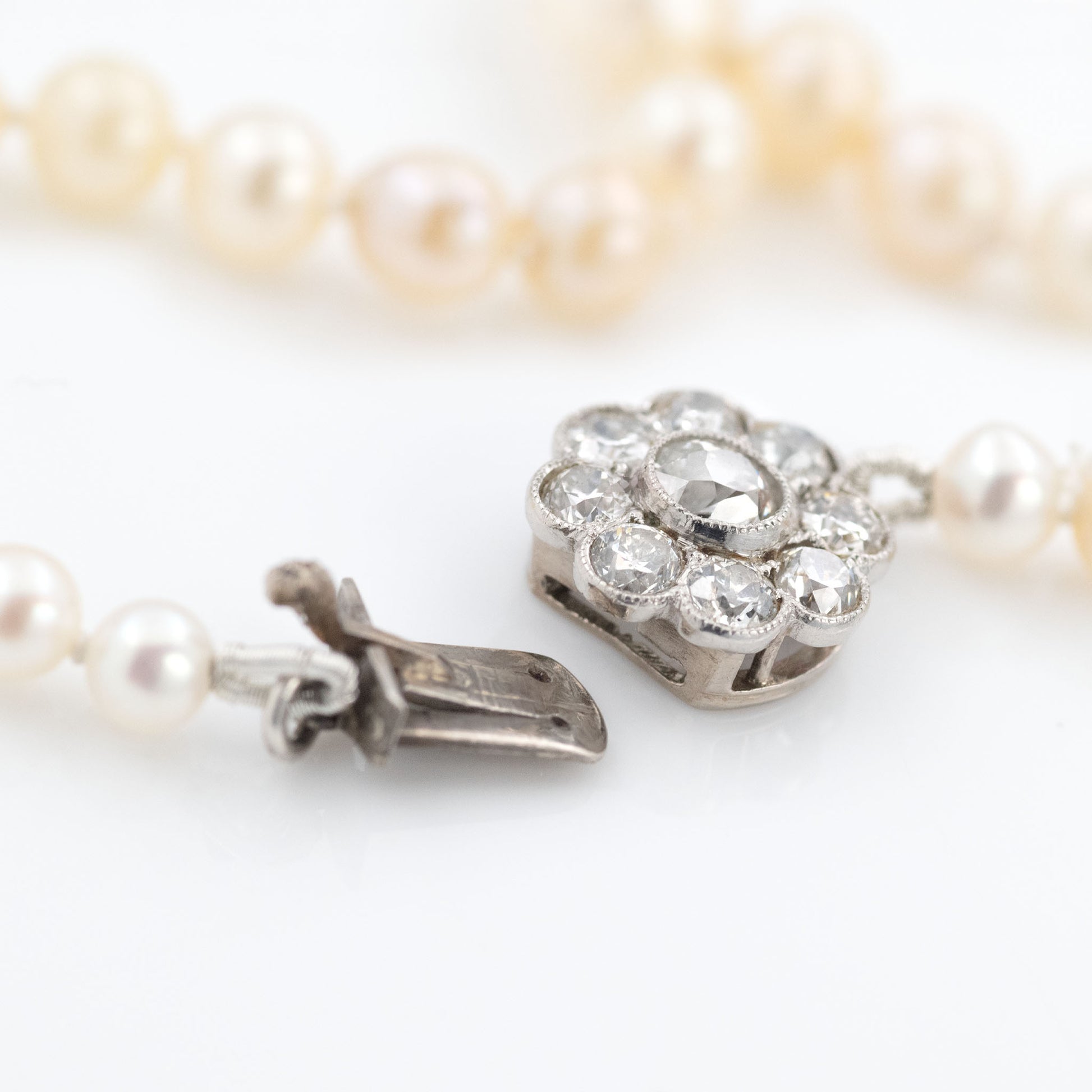 Edwardian Cultured Pearl Single Strand Necklace - Friar House