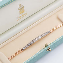 Victorian 14ct Yellow Gold Diamond Panel Bracelet - Friar House