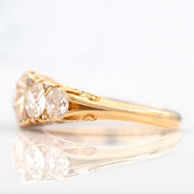 Victorian 18ct Yellow Gold Diamond Five Stone Half Hoop Ring - Friar House