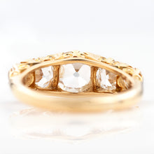 Victorian 18ct Yellow Gold Diamond Five Stone Half Hoop Ring - Friar House