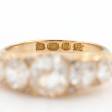 Victorian 18ct Yellow Gold Diamond Five Stone Half Hoop Ring - Friar House